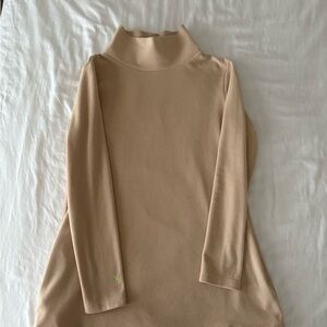 Dudley Stephens Cobble Hill Turtleneck in Terry Fleece (Natural Blush)
